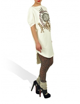 Long Princely T-Shirt The Gold Digger in Milk