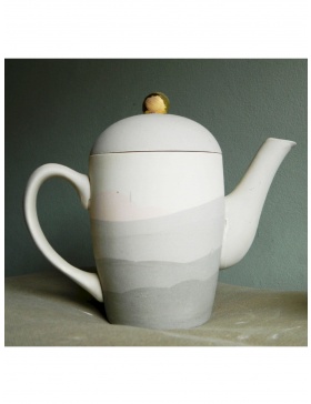 Grey Pastel teapot and tea cups set