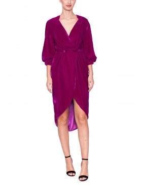 Asymmetric  velvet dress