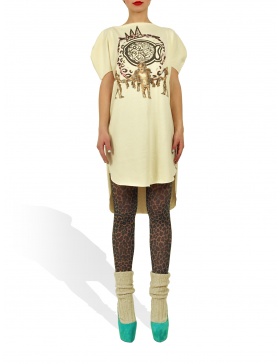 Long Princely T-Shirt The Gold Digger in Vanilla