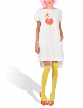 Princely Royal Lollipop long T-shirt in Whip Cream