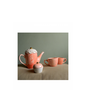 Delicate flower Teapot and tea cups set