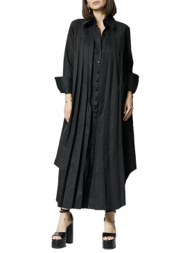 ANTOINE | Organic Cotton Pleated Shirt Dress