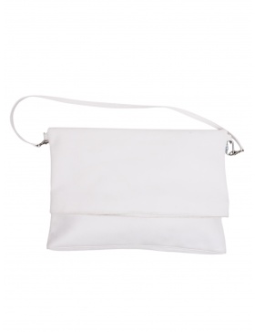 Oversized white clutch