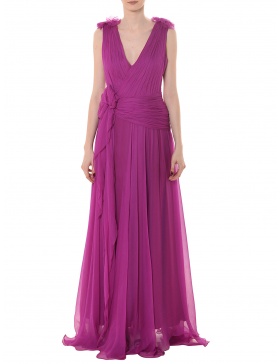 Ema silk georgette gown