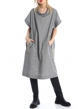 Oversized checked dress